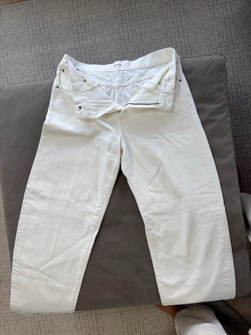 Madewell White Boyfriend Jeans